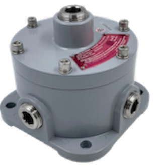 Caja de conexiones anti explosión de 5 salidas para montaje de luminarias y derivación de circuitos en zonas clasificadas