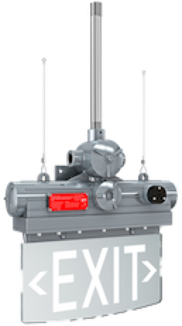 Señal de salida iluminada a prueba de explosión certificada para uso en zonas peligrosas Clase I División 1 y 2 