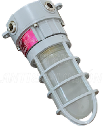 Lámpara LED anti explosión de 40 Watts con difusor tipo gota certificada para uso en zonas clasificadas y áreas marinas